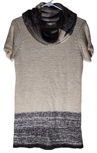 Cato Short Sleeve Sweater Long Nuetral Womens Sz Medium Pit to Pit 16 Length 31 - Picture 1 of 8