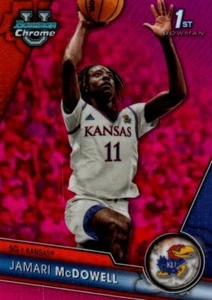 JAMARI McDOWELL 2023 Bowman U Chrome 1st Pink Refractor #40 Kansas Jayhawks - Picture 1 of 2