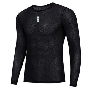YKYW Men's Team Cycling base Layer Long Sleeve Road Bike MTB Bicycle Tops Shirts - Picture 1 of 30