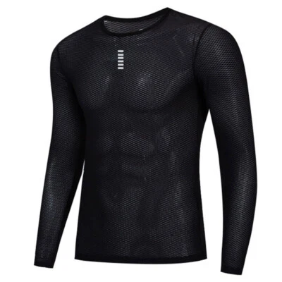 YKYW Men's Team Cycling base Layer Long Sleeve Road Bike MTB Bicycle Tops Shirts - Image 1 of 4