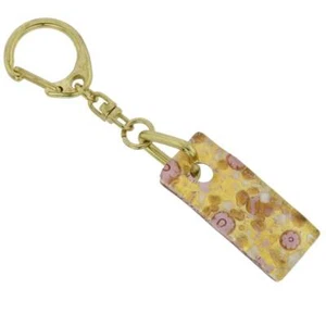 GlassOfVenice Murano Glass Colors Stick Keychain - Purple Gold - Picture 1 of 4