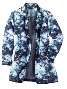 M. COLLECTION Jacke Steppjacke blau weiß, Gr 64, OVP - Bild 1 von 8