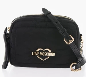 LOVE MOSCHINO Black Puffy Nylon Camera Bag - Picture 1 of 10