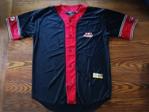 FUBU Sport Series Collection, Ltd. Ed., Mens button-up jersey medium, black, red - Picture 1 of 5