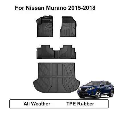 Car TPE All Weather Floor Mats & Cargo Liner Set Fit For 2015-2018 Nissan Murano - Image 1 of 4