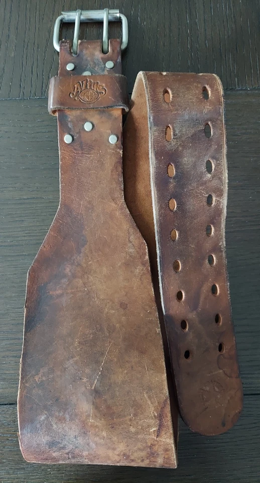 Altus 皮带尺寸 Lg 34-42 力量力量重量训练,举重 100% 皮革美国。 — 第 1/4 张图片