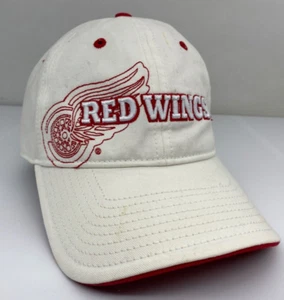 Vintage Detroit Red Wings Hat The Game StrapBack Cap NHL White LOGO TEXT Hockey - Picture 1 of 19