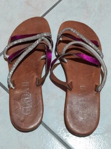 Sandaletto usato vero cuoio - Foto 1 di 9