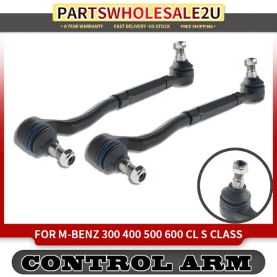 2Pc Tie Rod End Assy for Mercedes Benz 500SEC 500SEL 600SEC 600SEL Inner Outer - Image 1 of 4