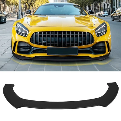For Mercedes Benz AMG GT Black Car Front Bumper Chin Lip Splitter Body Kits ABS - Image 1 of 4