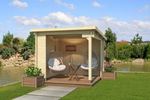 Gartenhaus Holz 28mm BUFFAL275, 295x295cm 28mm Wände Unterstand - Bild 1 von 3