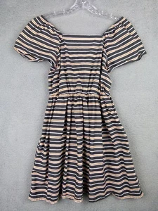 Melrose and Market Girls XL 14-16 Black / White / Orange Striped Dress - Picture 1 of 5