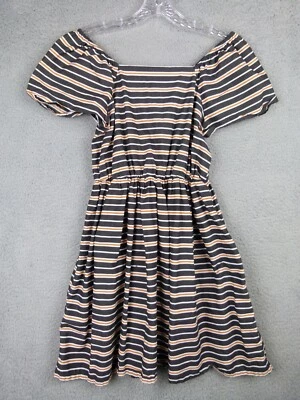 Melrose and Market Girls XL 14-16 Black / White / Orange Striped Dress - Image 1 of 4