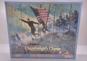 Puzzle Chamberlain's Charge Mort Kunstler Gettysburg Puzzle Montagna Bianca LEGGERE - Foto 1 di 6