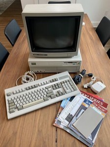 VTG Tandy TL/2 25-Model 1602 Personal Computer w/ Monitor Keyboard Mouse +++