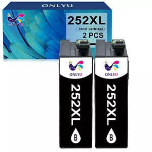 2 cartuchos de tinta negros 252XL 252 XL para Epson T252XL se adaptan a WF-7110 WF-7610 - Imagen 1 de 5
