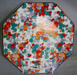 Crown Ducal - Ivory Fruit Floral Chintz - 1926 - Octagon - 8.5 Inch - Plate - Picture 1 of 5