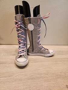 Converse All Star pantorrilla hasta la rodilla XX-HI Junior 12C gris y rosa - Imagen 1 de 14