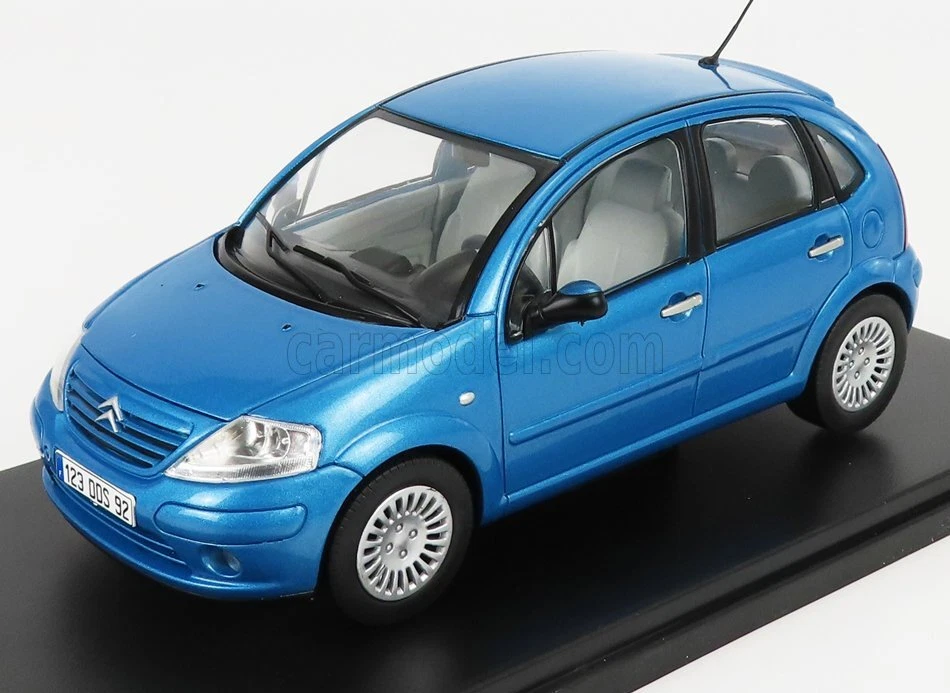 MODELLINO AUTO STATICO HACHETTE CITROEN C3 EXCLUSIVE 2002 BLU MODELLISMO 1:24 - Immagine 1 di 3