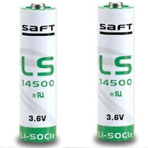 2 x SAFT LS14500 Lithium Battery ER14505 (3.6V AA size)
