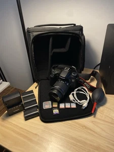 Canon EOS 70D Digital SLR Camera w/ 18-55mm Lens, batteries, & 6 SD Cards & More - Picture 1 of 19