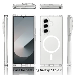 Funda magnética transparente para Samsung Galaxy Z plegable 7/plegable6 a prueba de golpes Mag Safe Cover - Imagen 1 de 8