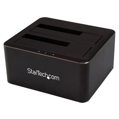 StarTech Dual Bay SATA HDD Docking Station for 2 x 2.5 / 3.5 SATA SSD / HDD - - Image 1 of 4