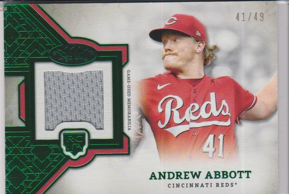 2024 TOPPS TIER ONE *ANDREW ABBOTT GW JERSEY #D/49 - Image 1 of 1