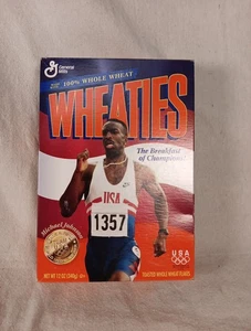 USA Olympia Team Michael Johnson Wheaties LEERKARTON  - Bild 1 von 7