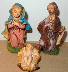 ¿TIZA ANTIGUA VINTAGE?  ITALIA BELÉN GUARDERÍA FIGURAS MARY JOSEPH BEBÉ JESÚS - Imagen 1 de 6