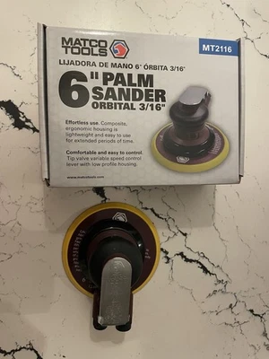 Lijadora de palma orbital Matco 6" nueva en caja 3/16" Foto 1 de 3