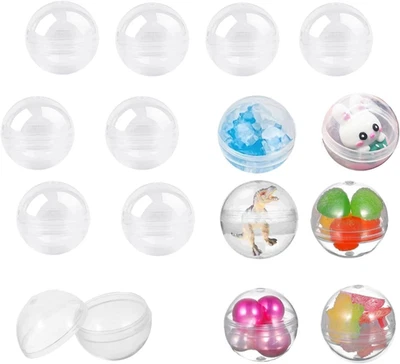 120 Pcs Palline Rotonde Vuote,Palline Di Natale Trasparenti,Palla Di Plastica Ac - Immagine 1 di 4