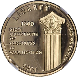 2001-W Capitol Commemorative Gold $5 NGC PF70 Ultra Cameo - Picture 1 of 4
