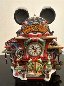 Reloj Mickey Mouse Department 56 North Pole Series 2006 fábrica Disney Navidad - Imagen 1 de 8