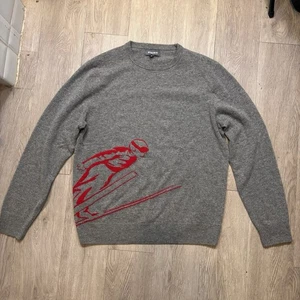 Bonobos Herren Pullover Pulli M grau Skifahrer Rundhals Merinowolle Nylon - Bild 1 von 9