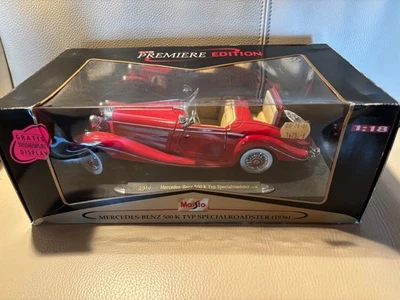 MERCEDES 500 K TYP SPECIAL ROADSTER 1936 Rouge MAISTO 1:18 - Photo 1/4