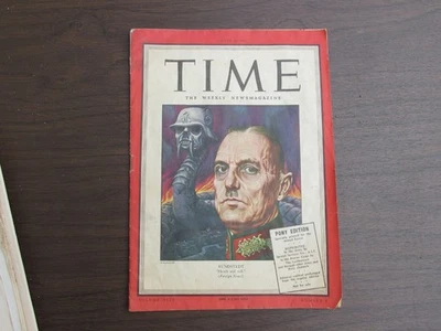 USMC Time Magazine RUNDSTEDT AUG 21 1944 PONY EDITION FOR ARMED FORCES ORIGINAL - Image 1 of 4