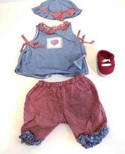 Completo American Girl Bitty Baby Parade stelle e righe bianco blu 1 scarpa usato in ottime condizioni - Foto 1 di 4