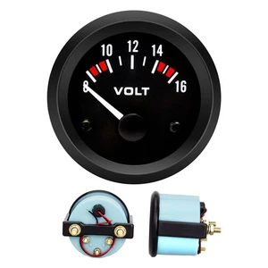 12V 52MM LED 8-16V Voltmeter Voltage Gauge Panel Meter For Car Motorcycle New - Picture 1 of 9