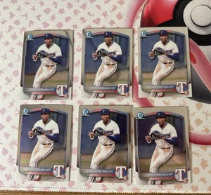 2025 Bowman Chrome - Sebastian Walcott Prospect Card Lot of 6 - Texas Ranger - Picture 1 of 1