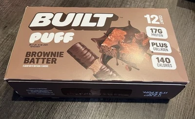 Built Puff Brownie Batter NIB 12 Bars Best By 11/25 17g Protein - Image 1 of 4