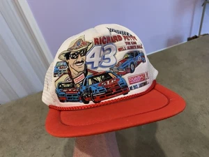 Cappello camionista vintage anni 80 Richard Petty Snapback berretto Kandi Tops The King STP NUOVO CON ETICHETTE - Foto 1 di 7