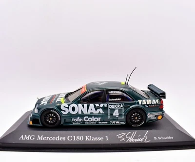 Modellino auto racing scala 1:43 AMG mercedes C180 DTM minichamps modellismo car - Immagine 1 di 4