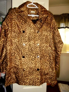 CAPELLI LIGHTWEIGHT DOUBLE BREASTED LONG SLEEVE JACKET/RAINCOAT SZ MEDIUM - Picture 1 of 5