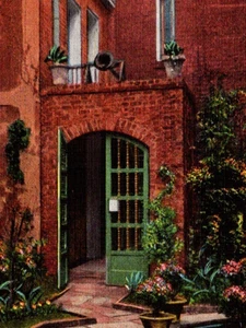 Vintage Postkarte WB Little Theatre Courtyard New Orleans LA French Quarter - Bild 1 von 3