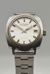 Mujer Vintage Abril 1975 Citizen 30mm Automático 21 Joyas Acero Fecha Clásico - Imagen 1 de 8