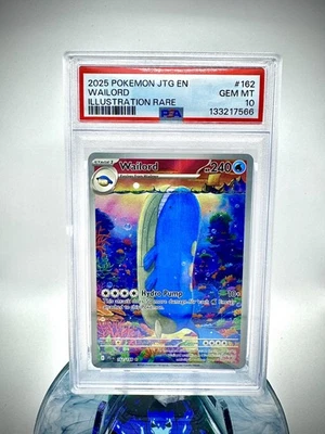 POKEMON 2025 Journey Together Illustration Rare WAILORD #162 PSA 10 Gem Mint - Image 1 of 3