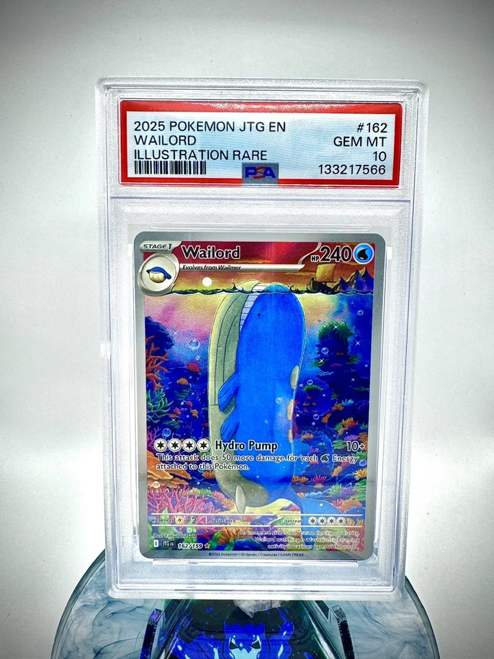 POKEMON 2025 Journey Together Illustration Rare WAILORD #162 PSA 10 Gem Mint - Image 1 of 3