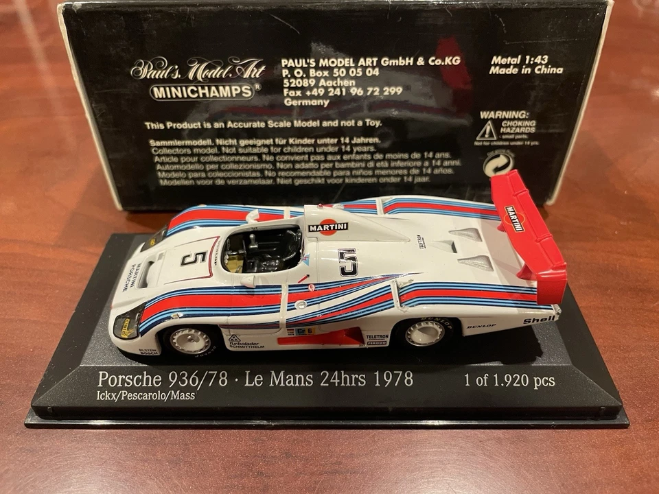 1/43 Porsche 936/78 #5, 1978 Le Mans, Minichamps 430 786905 Foto 1 de 1