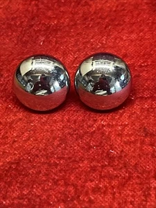 VINTAGE MODESCHMUCK DAMEN GROSSE OHRSTECKER SILBERFARBEN (2) - Bild 1 von 4